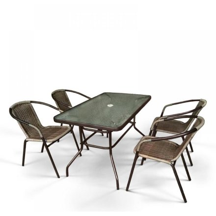 Комплект мебели Николь-3B CDC01/CDT016-120х70 Brown (4+1) 