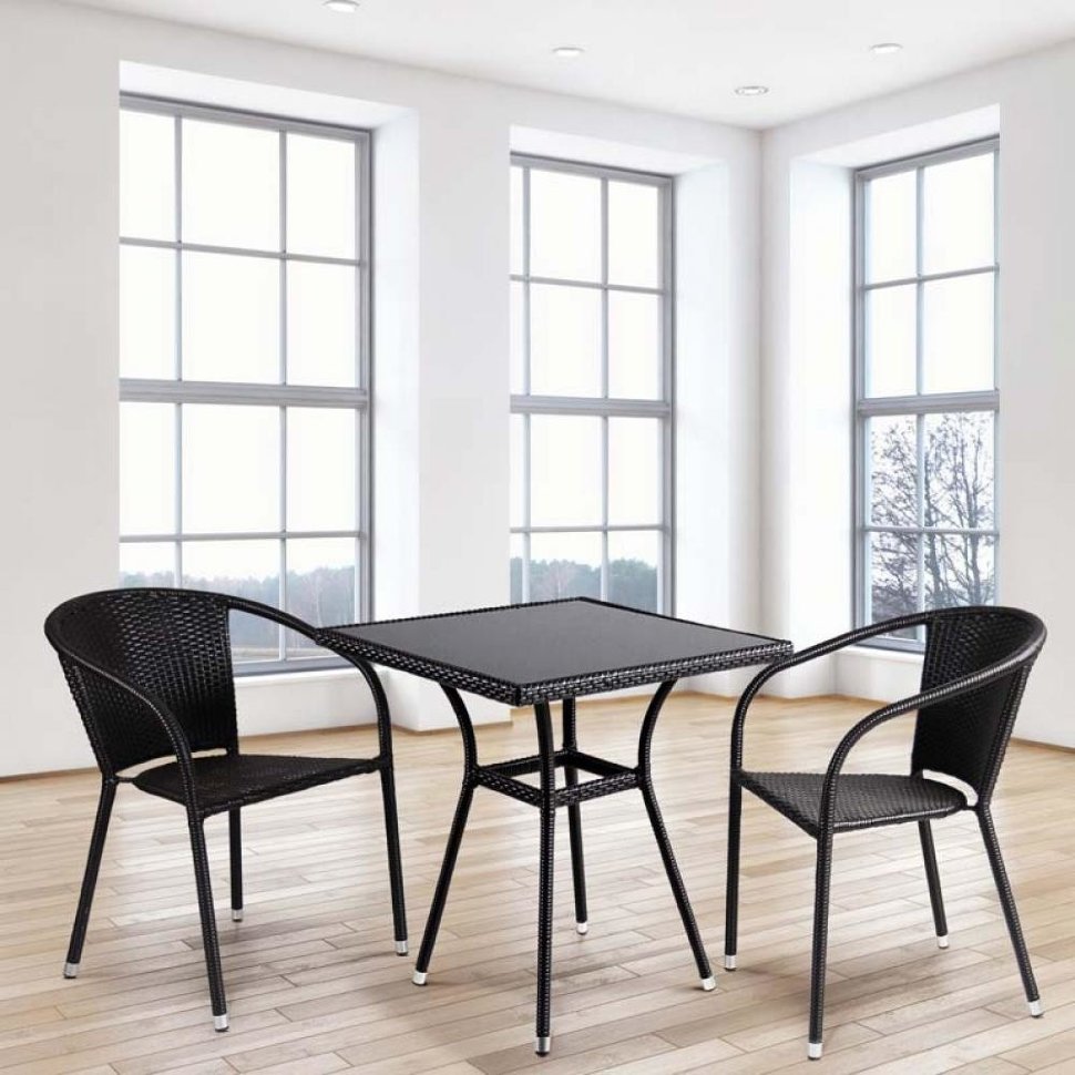 Комплект плетеной мебели T282BNS/Y137C-W53 Brown 2Pcs Комплект плетеной мебели T282BNS/Y137C-W53 Brown 2Pcs