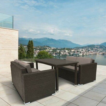 Комплект плетеной мебели T256A/S52A-W53 Brown 