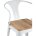 Стул TOLIX ARM WOOD с подлокотниками белый 