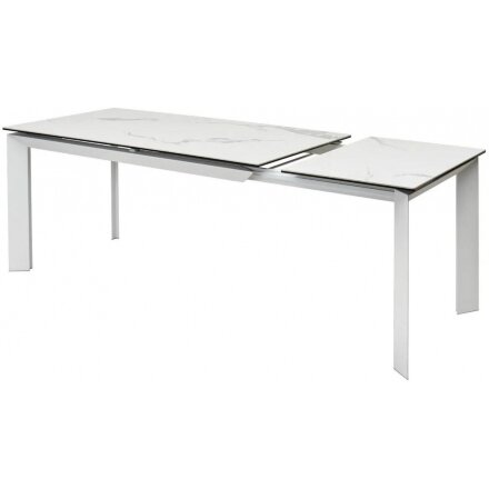 Керамический стол Cremona 140 matte statuario белый мрамор матовый / белый 