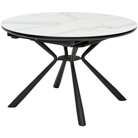 Стол VOLAND BIANCO TL-45 испанская керамика/ BLACK &quot;белый мрамор&quot; М-City 