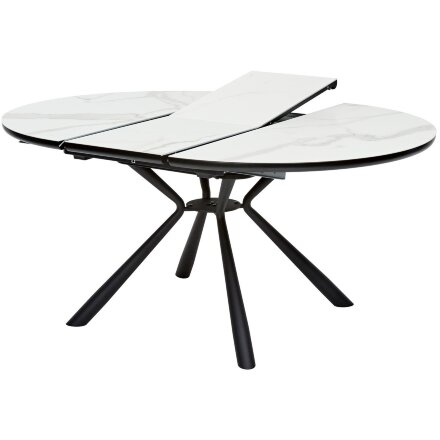 Стол VOLAND BIANCO TL-45 испанская керамика/ BLACK &quot;белый мрамор&quot; М-City 