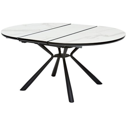 Стол VOLAND BIANCO TL-45 испанская керамика/ BLACK &quot;белый мрамор&quot; М-City 