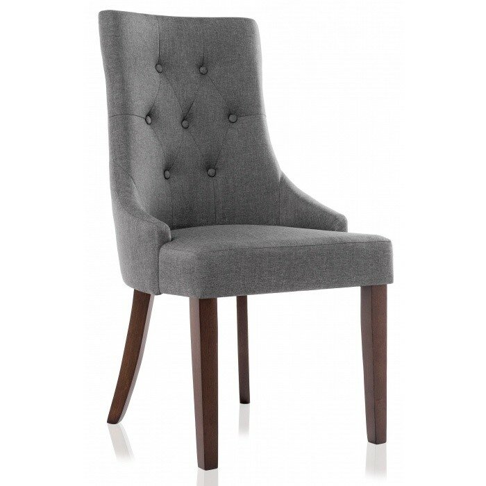 Стул деревянный Elegance dark walnut / fabric grey Стул деревянный Elegance dark walnut / fabric grey