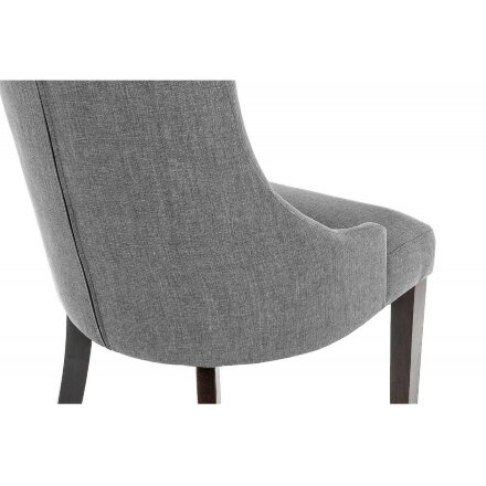 Стул деревянный Elegance dark walnut / fabric grey 