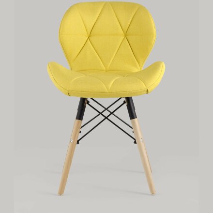 Стул Stool Group для кухни Бон рогожка желтый ножки дерево 2шт 