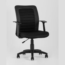 Компьютерное кресло Stool Group TopChairs Blocks офисное черное обивка с удобной сеткой, механизм регулировки по высоте