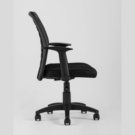 Компьютерное кресло Stool Group TopChairs Blocks офисное черное обивка с удобной сеткой, механизм регулировки по высоте 