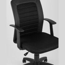 Компьютерное кресло Stool Group TopChairs Blocks офисное черное обивка с удобной сеткой, механизм регулировки по высоте