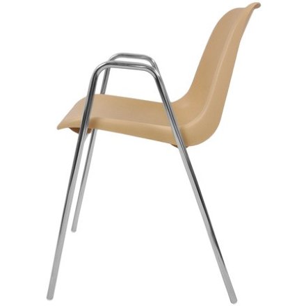 Стул пластиковый на металлокаркасе Vicenza-4П  BEIGE RAL 1001 Бежевый