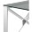 Журнальный стол Stool Group 120*60 КРОСС серебро каркас нержавеющая сталь столешница закаленное стекло 
