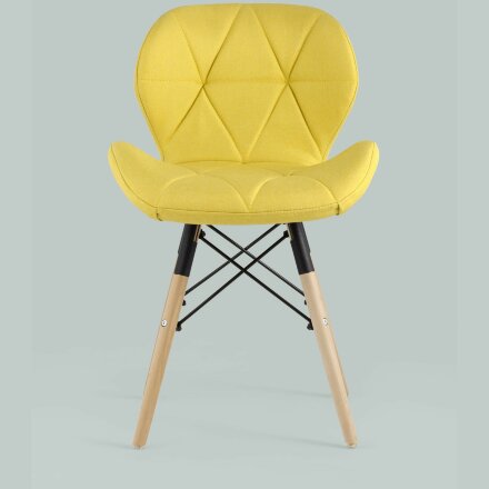 Стул Stool Group для кухни Бон рогожка желтый ножки дерево 4шт 