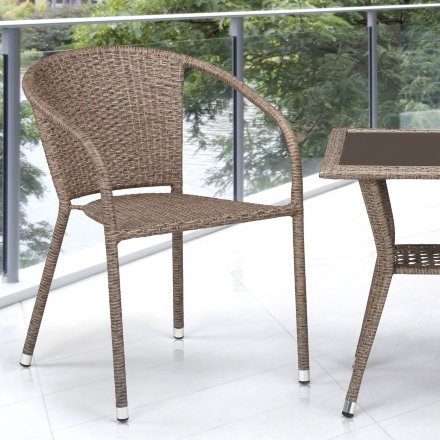 Комплект плетеной мебели T25B/Y137C-W56 Light brown 2Pcs 