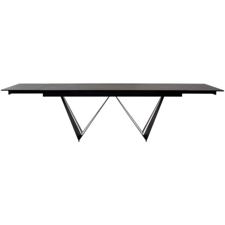 Стол RIETI 200 NERO KL-116 Черный мрамор матовый, итальянская керамика/ черный каркас, ®DISAUR 