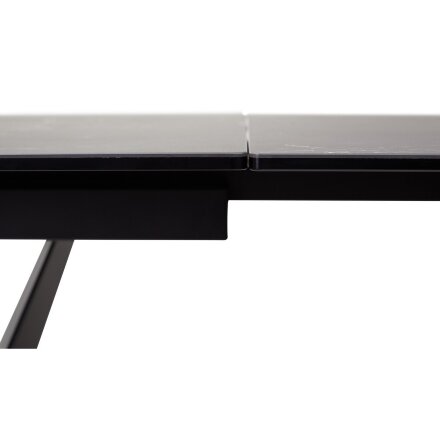 Стол RIETI 200 NERO KL-116 Черный мрамор матовый, итальянская керамика/ черный каркас, ®DISAUR 