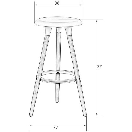 Табурет барный ROYCE LMZL-PP652 черный Бук