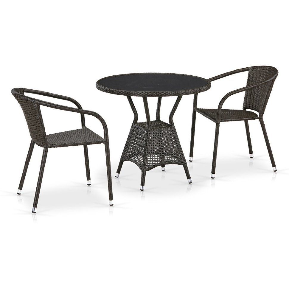 Комплект плетеной мебели T707ANS/Y137C-W53 2Pcs Brown Комплект плетеной мебели T707ANS/Y137C-W53 2Pcs Brown