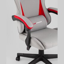 Кресло спортивное TopChairs Phantom ткань серо-красный