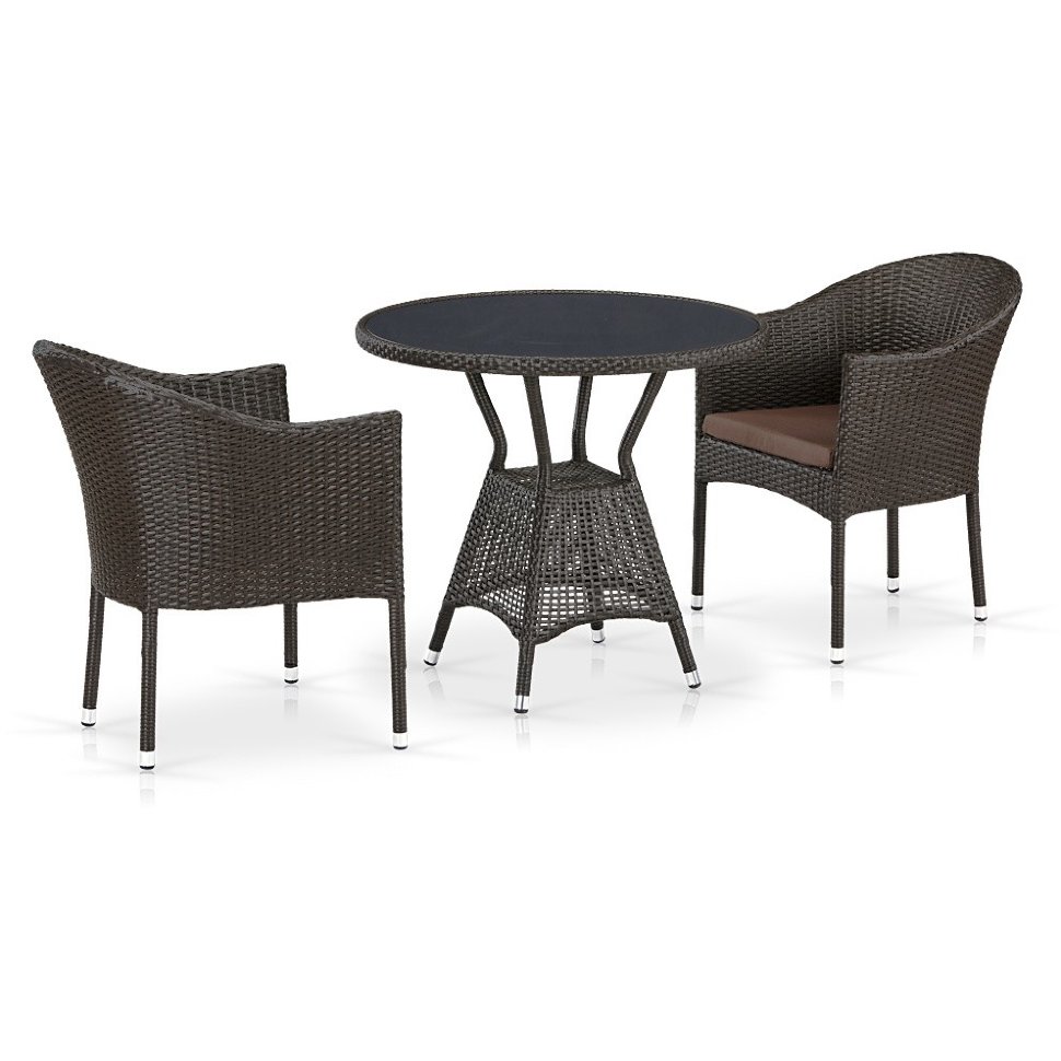 Комплект плетеной мебели T707ANS/Y350-W53 2Pcs Brown Комплект плетеной мебели T707ANS/Y350-W53 2Pcs Brown