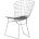 Стул обеденный Bertoia хромированный с черной подушкой 4 шт 