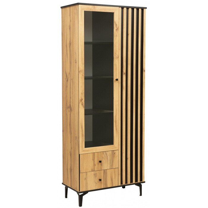 Шкаф Либерти 51.02 дуб вотан / черная / профиль Masa Decor дуб вотан Шкаф Либерти 51.02 дуб вотан / черная / профиль Masa Decor дуб вотан