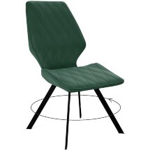 Стул DikLine 243 B10 GREEN поворотный/ ножки черные