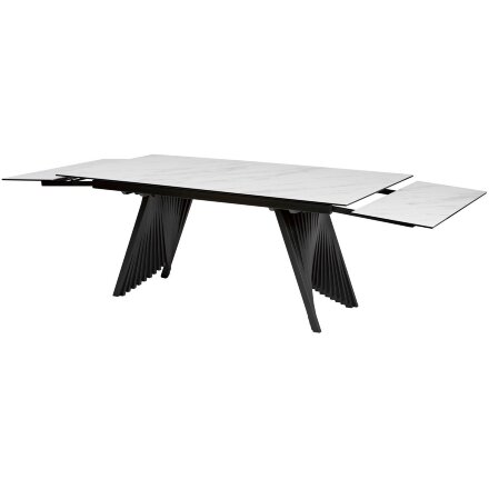 Стол IVAR 180 MARBLES KL-99 Белый мрамор, итальянская керамика, ®DISAUR 