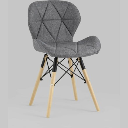 Стул Stool Group для кухни Бон рогожка темно-серый ножки дерево 2шт 
