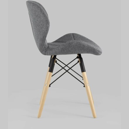 Стул Stool Group для кухни Бон рогожка темно-серый ножки дерево 2шт 