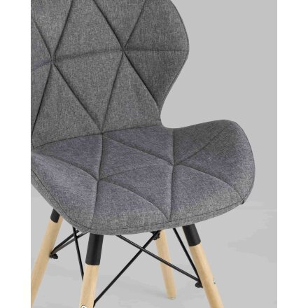 Стул Stool Group для кухни Бон рогожка темно-серый ножки дерево 2шт 