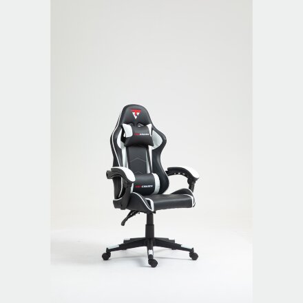 Кресло спортивное TopChairs Shadow черно-белый 