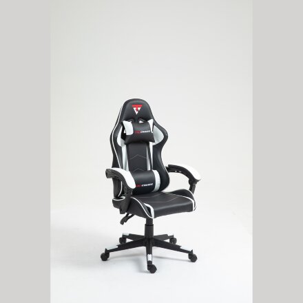 Кресло спортивное TopChairs Shadow черно-белый 
