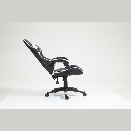 Кресло спортивное TopChairs Shadow черно-белый 