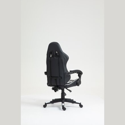 Кресло спортивное TopChairs Shadow черно-белый 