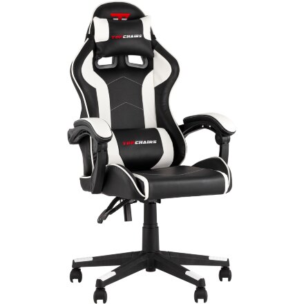 Кресло спортивное TopChairs Shadow черно-белый 