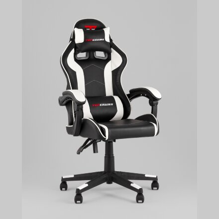 Кресло спортивное TopChairs Shadow черно-белый 
