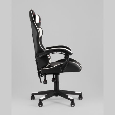 Кресло спортивное TopChairs Shadow черно-белый 