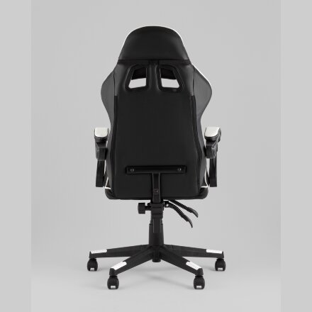 Кресло спортивное TopChairs Shadow черно-белый 