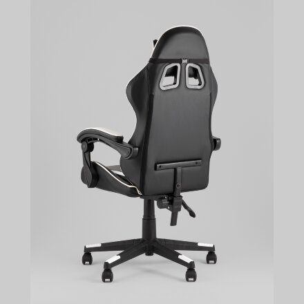 Кресло спортивное TopChairs Shadow черно-белый 