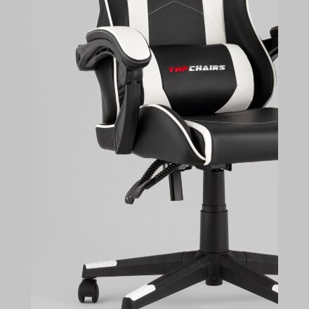 Кресло спортивное TopChairs Shadow черно-белый 