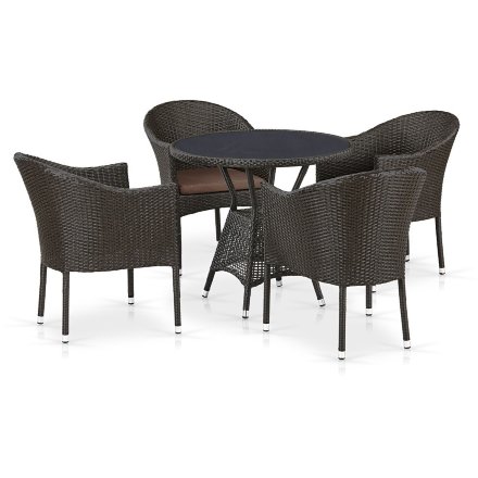 Комплект плетеной мебели T707ANS/Y350-W53 4Pcs Brown 