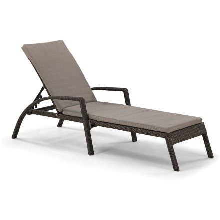 Шезлонг-лежак плетеный A30A2-W53 Brown с матрасом 
