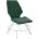 Стул DikLine 243 B10 GREEN поворотный/ ножки белые 