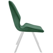 Стул DikLine 243 B10 GREEN поворотный/ ножки белые