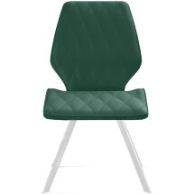 Стул DikLine 243 B10 GREEN поворотный/ ножки белые