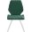 Стул DikLine 243 B10 GREEN поворотный/ ножки белые 