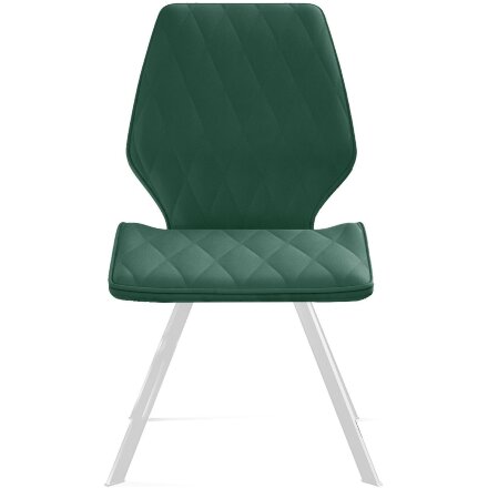 Стул DikLine 243 B10 GREEN поворотный/ ножки белые 