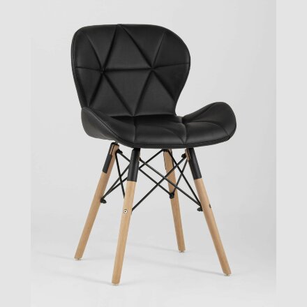 Стул Stool Group для кухни Бон экокожа черный ножки дерево 2 шт. 