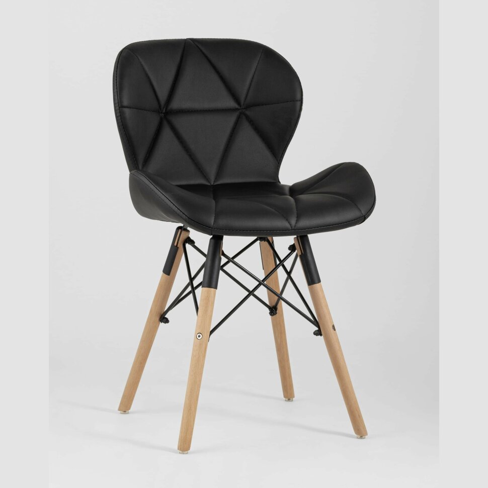 Стул Stool Group для кухни Бон экокожа черный ножки дерево 2 шт. Стул Stool Group для кухни Бон экокожа черный ножки дерево 2 шт.